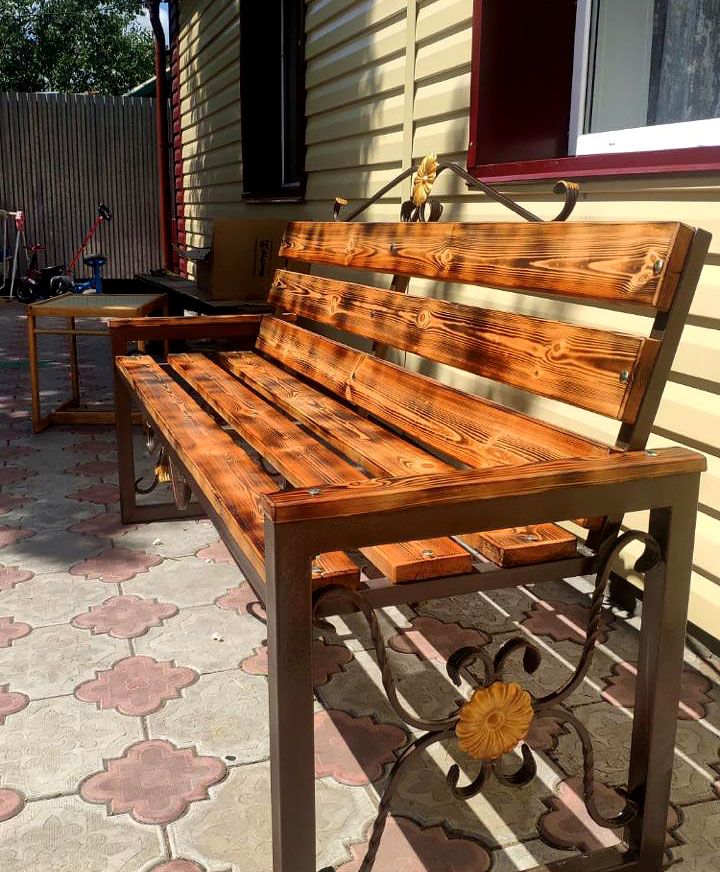 Кованые лавочки, качели